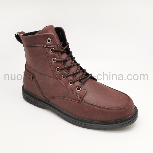 Fashion Style Casual Winter Warm Leather Long Boots Ankle for Mens