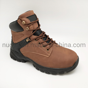 Men′s Working Boots PU Leather Steel Toe Safety Boots Men Security Ankle Work Shoes