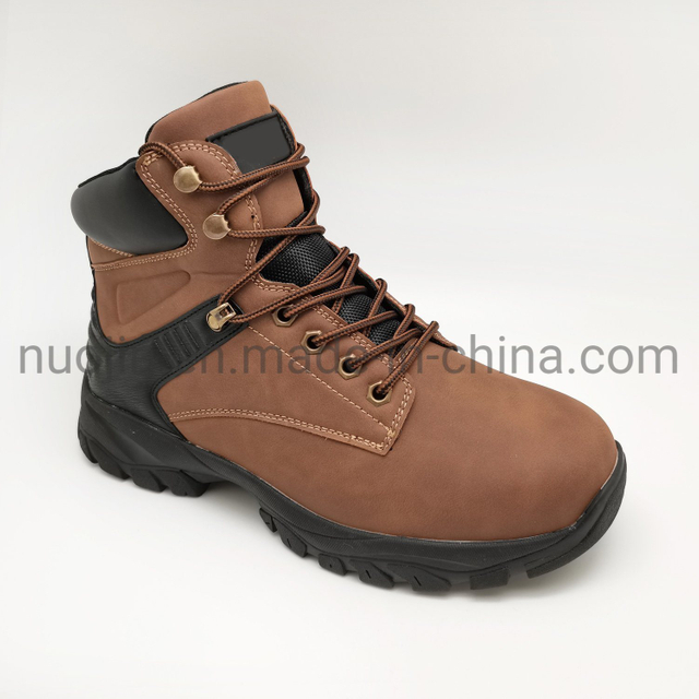 Men′s Working Boots PU Leather Steel Toe Safety Boots Men Security Ankle Work Shoes
