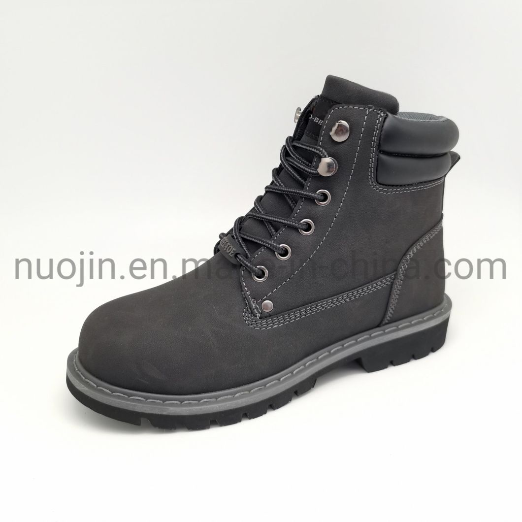 Industrial High Top Steel Toe PU Leather Boots Women Men Working Safety Shoes