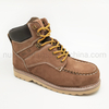 High Quality Full Suede Leather Goodyear Welted Rubber Steel Toe Safety Shoes Protective Boots