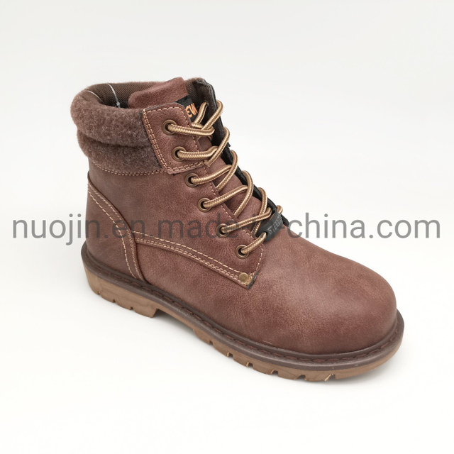 Worksite High Quality Safety Work Shoes PU Leather Safety Shoese Steel Toe Safety Shoes for Women