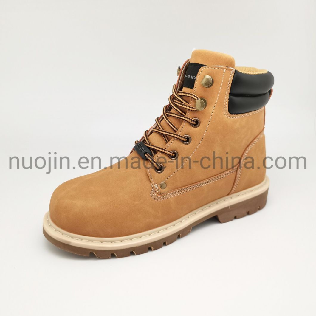 Industrial High Top Steel Toe PU Leather Boots Women Men Working Safety Shoes