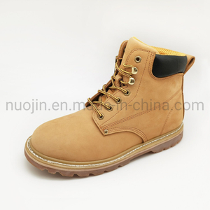 Wholesale Work Boots Men Waterproof First Layer Cowhide Leather Safety Shoes Boot with Goodyear