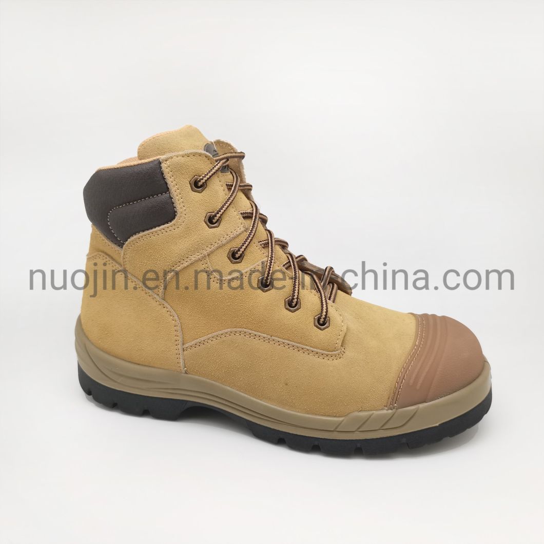 Men′s Work Boots Safety Shoes Outdoor Shoes Steel Toe Anti Smash Leather Man Safety Shoes