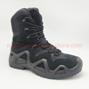 2023 New Black Water Proof Cow Suede Safety Boots for Men Composite Toe Safety Shoes with Rubber Outsole
