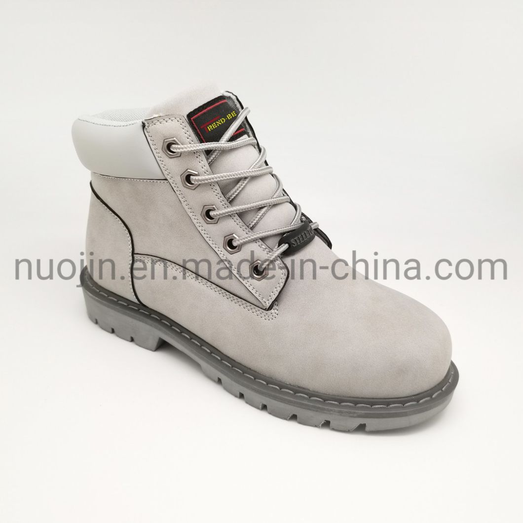 China Manufacturer Breathable Leather Women Shoes Steel Toe Anti-Slip Working Construction Boots Safety Shoes for Women
